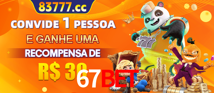 Banner institucional da 67BET sobre parceria de marcas e criação de uma marca de excelência, apresentando os mascotes de jogos populares como o Fortune Tiger.