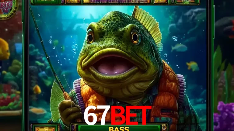 Personagem de peixe pescador do popular jogo de slot com tema de pescaria, uma das emocionantes opções de caça-níqueis para jogar e ganhar no cassino 67BET.